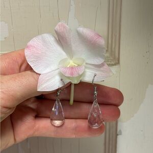 Clear Teardrop Earrings